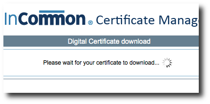 InCommon Certificate Generation