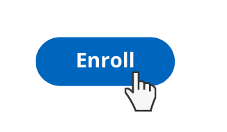 Button with a hand pointing to the word 'Enroll'