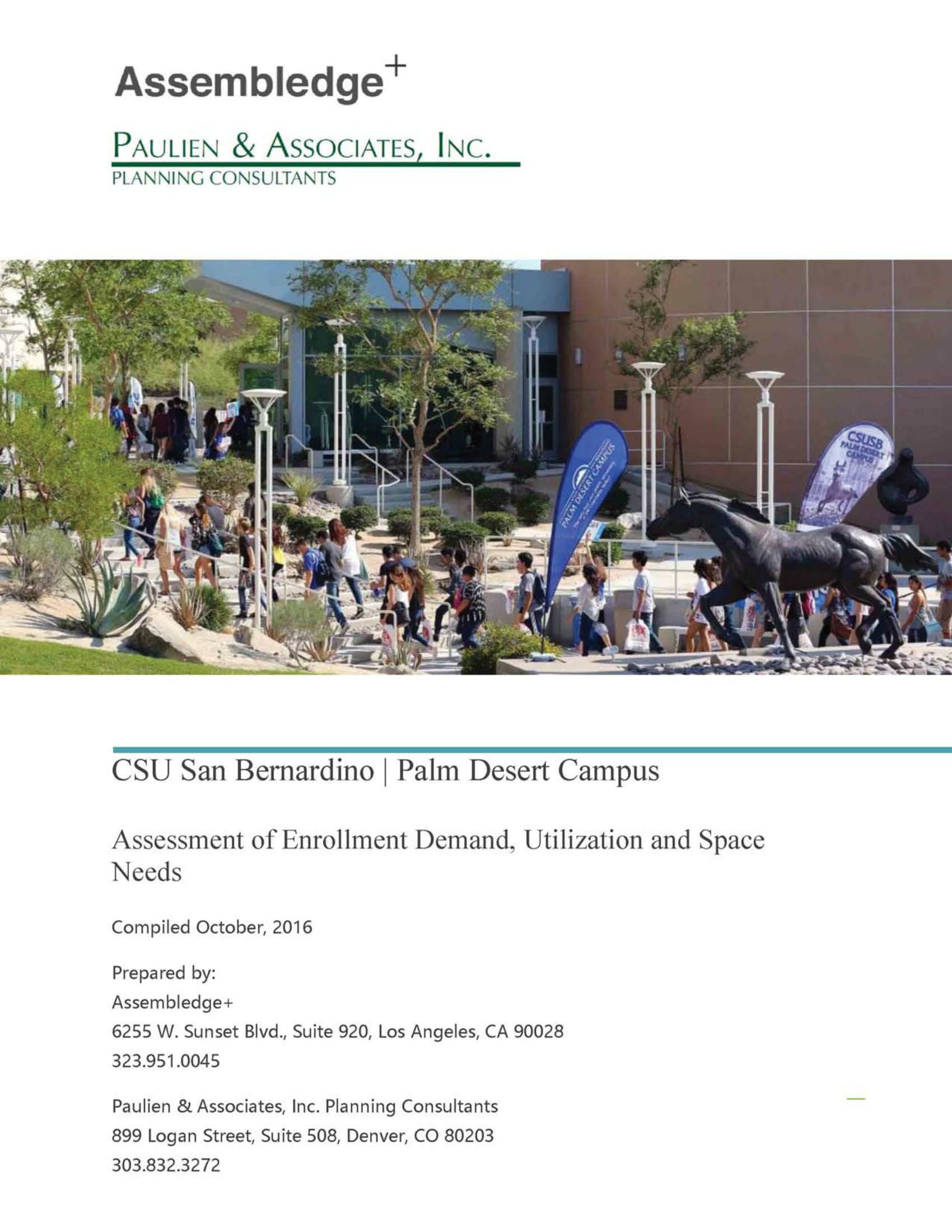 CSUSB PDC Enrollment Demand, Utilization and Space Needs