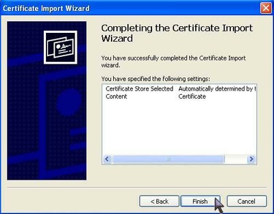 Root Certificate with IE - Step 5