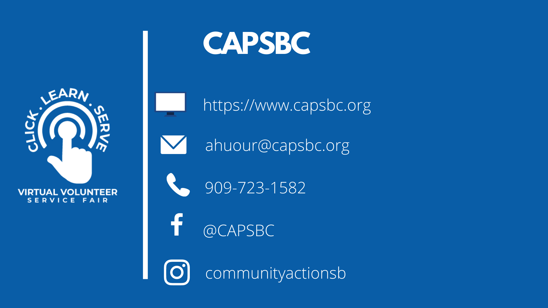 CAPSBC nonprofit video for Click.Learn.Serve. Virtual Volunteer Service Fair.