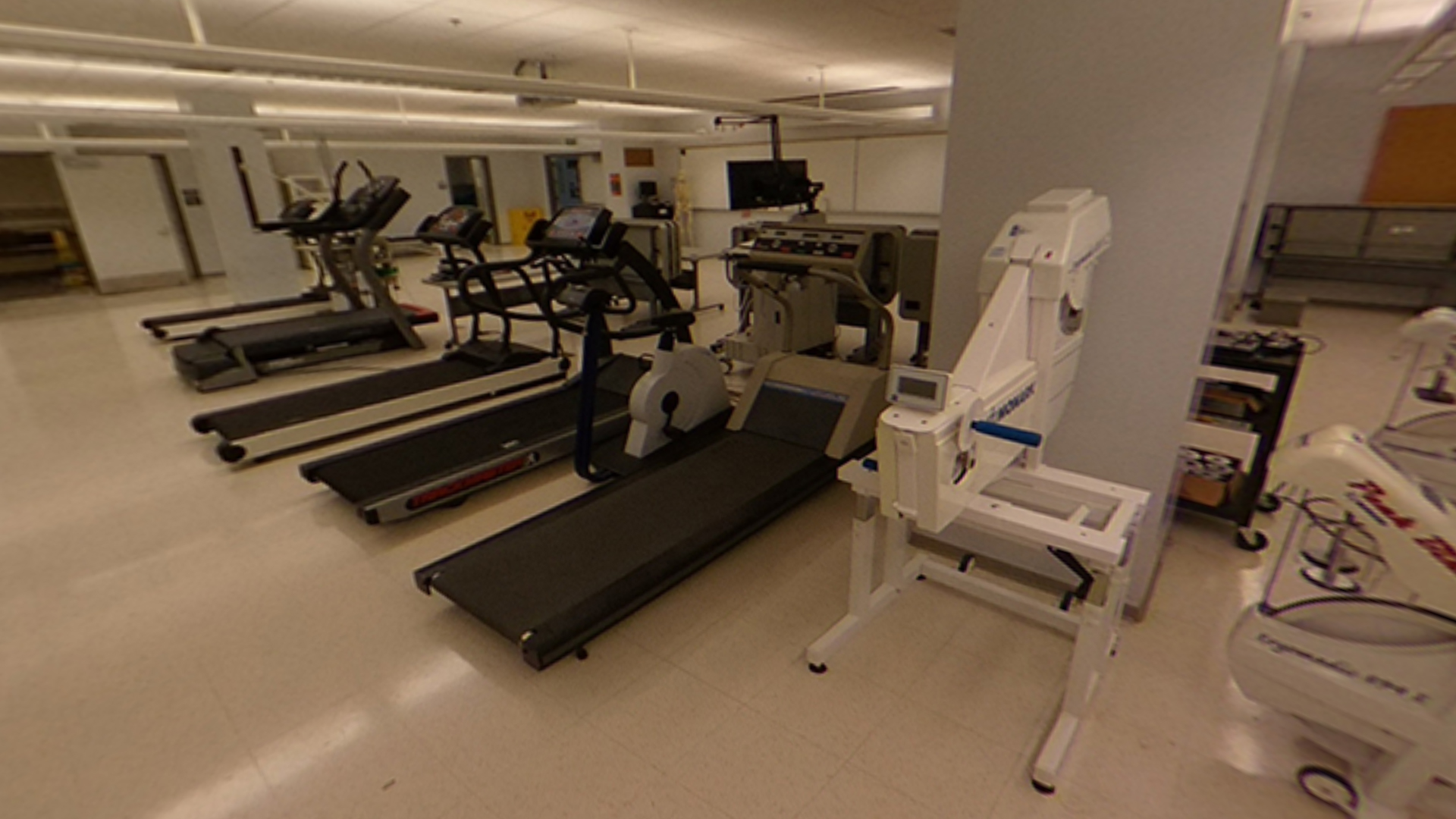 Treadmill machines and upper-body cycle ergometer