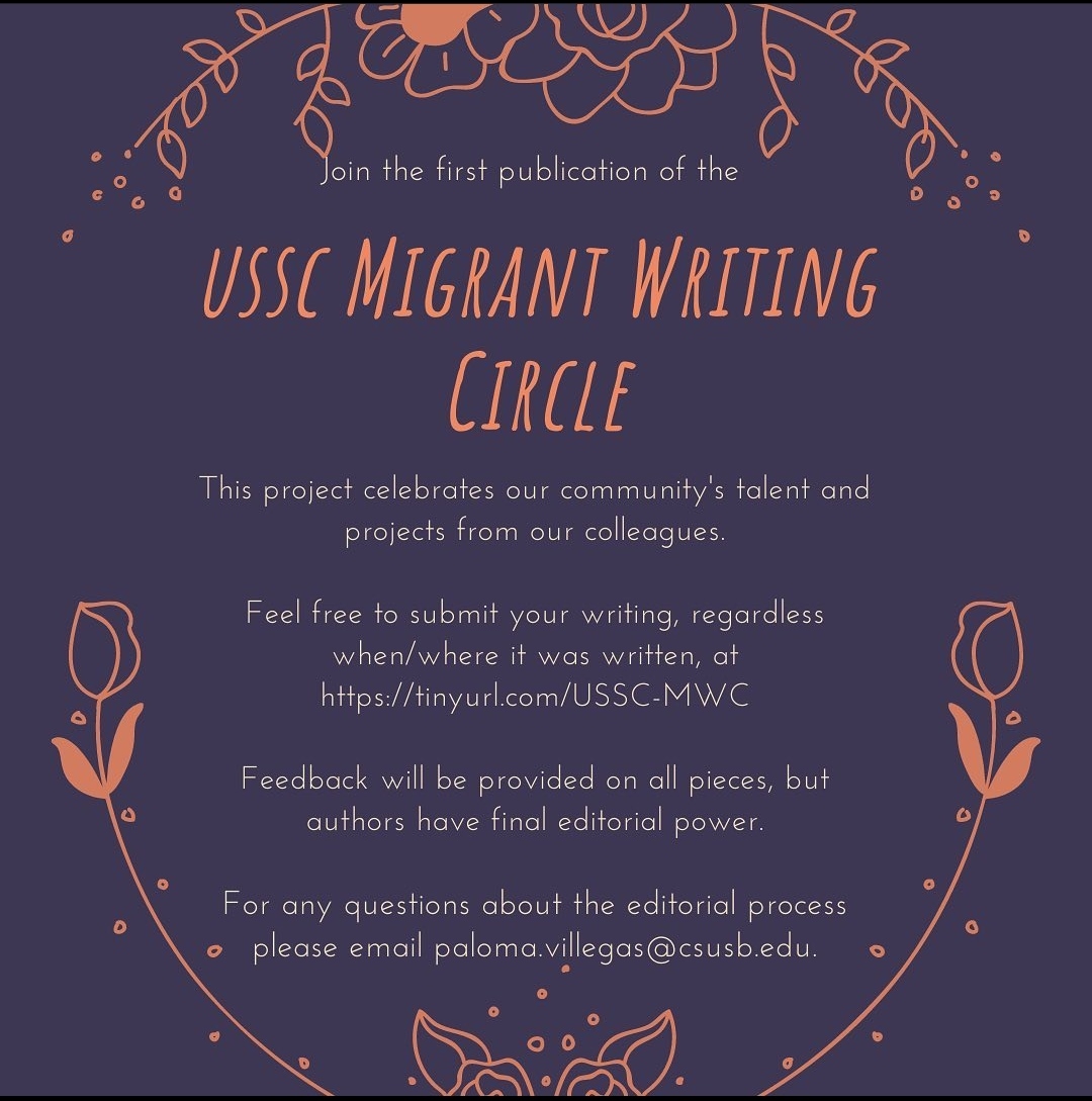 Migrant Writing Circle publication flyer