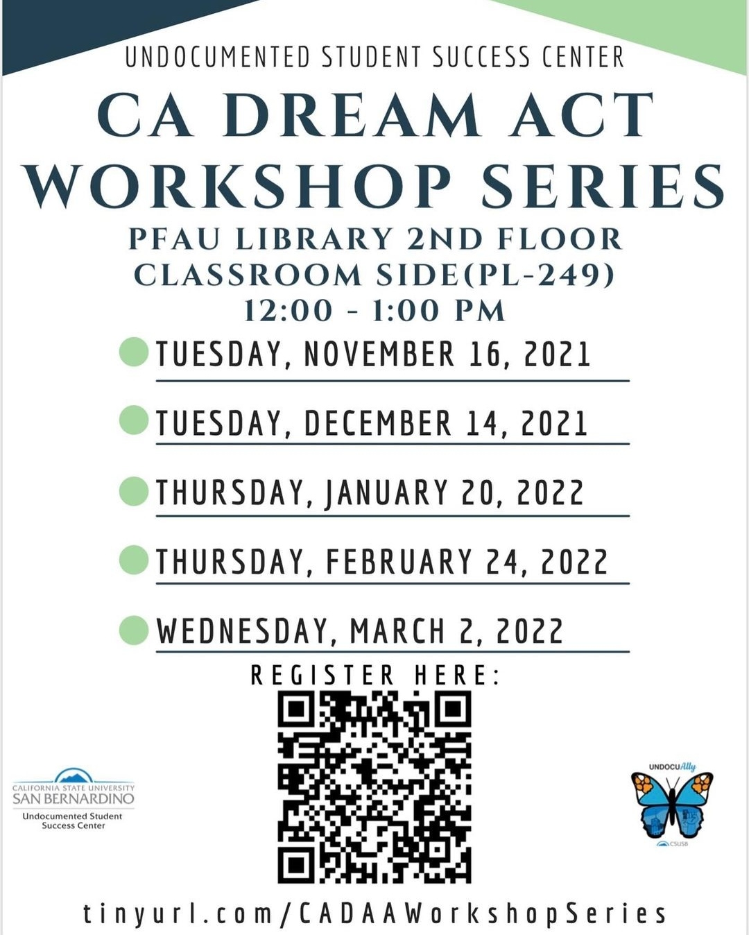 CA Dream Act Workshop Event Flyer