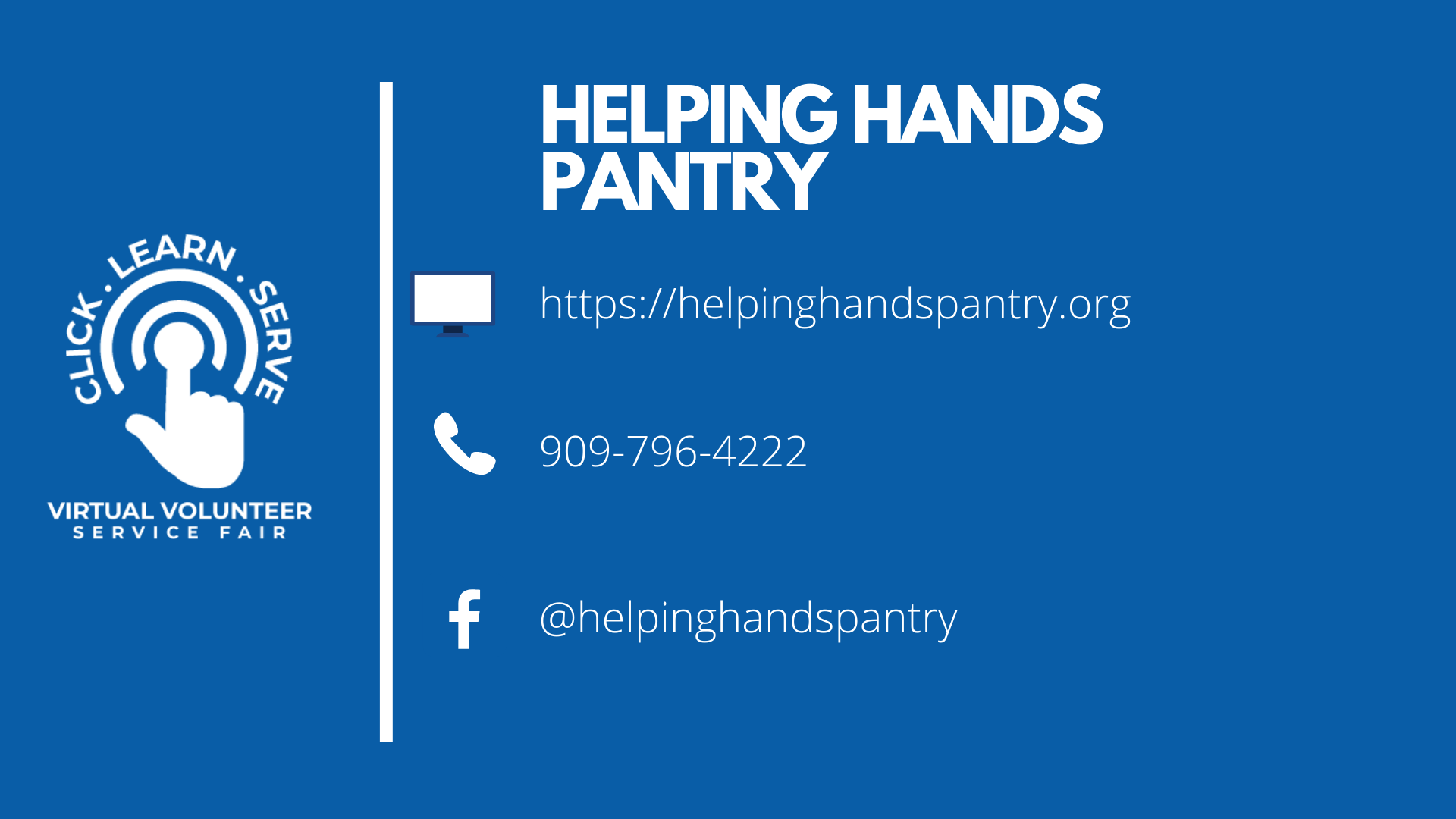 Helping Hands Pantry nonprofit video for Virtual Volunteer Fair.
