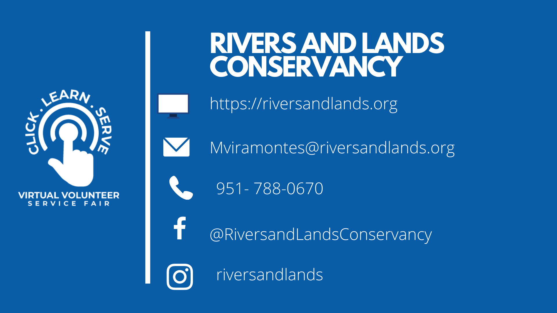 Rivers and Lands Conservancy nonprofit video for Virtual Volunteer Service Fair.