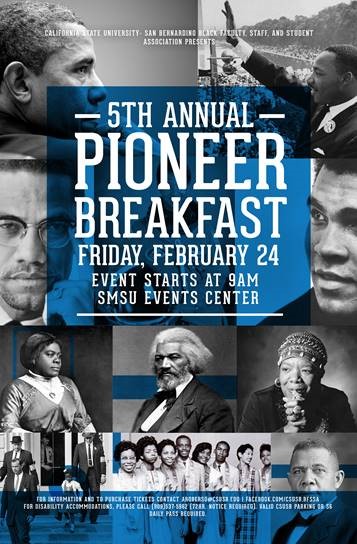 CSUSB Black Faculty, Staff and Student Association 5th Annual Pioneer Breakfast