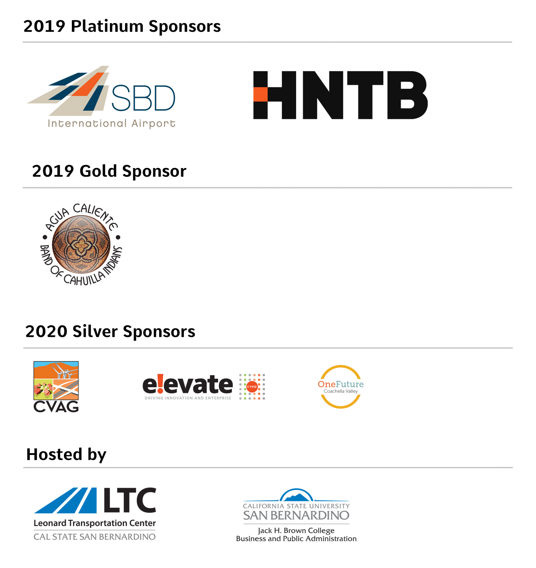 2019 Coachella Valley Sponsors
