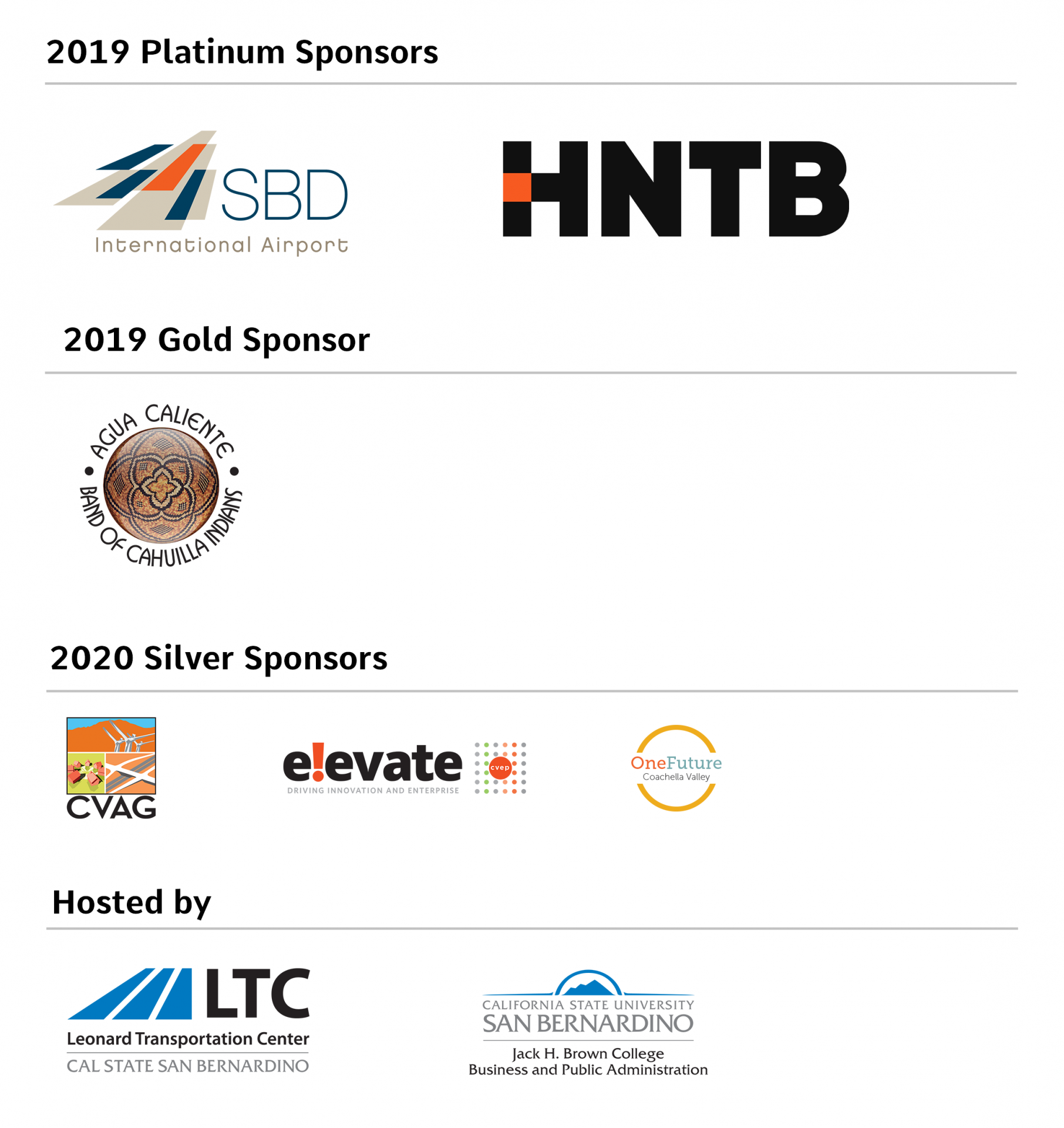 2019 Coachella Valley Sponsors 