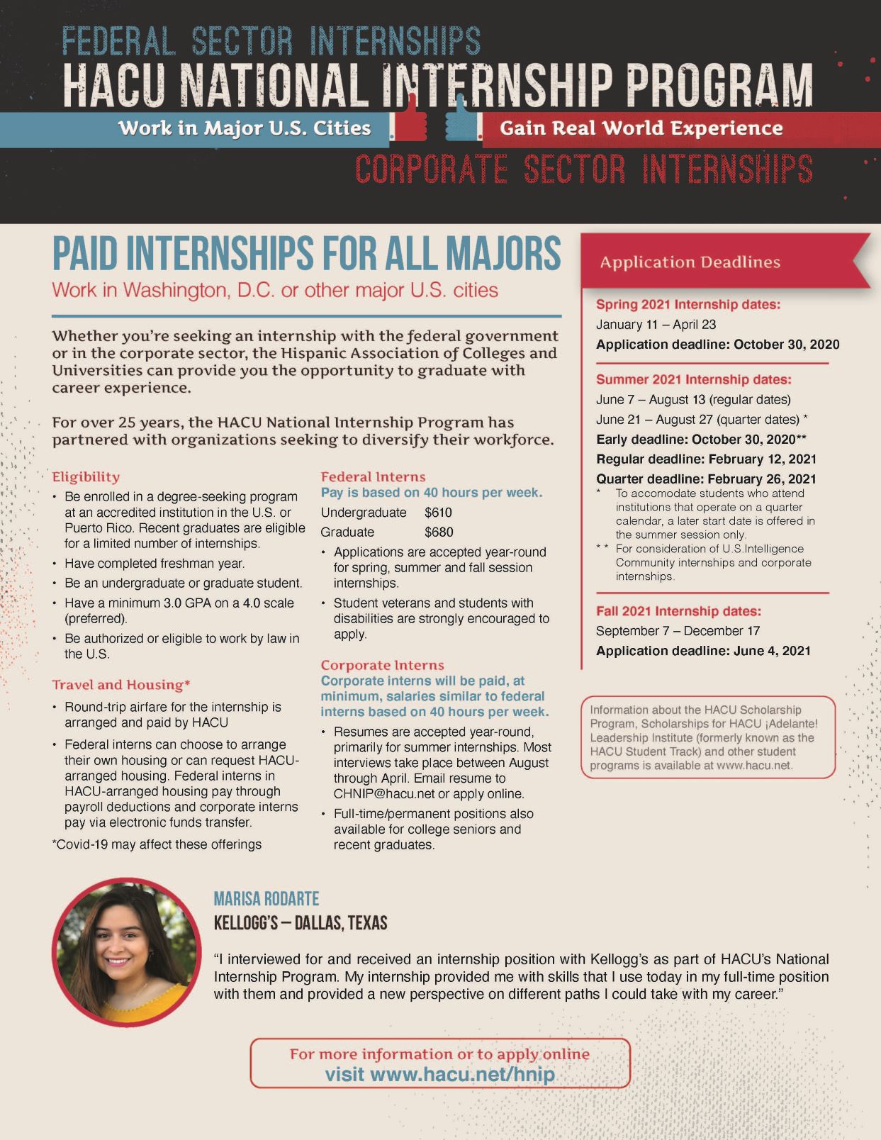 2021 HACU National Internship Program