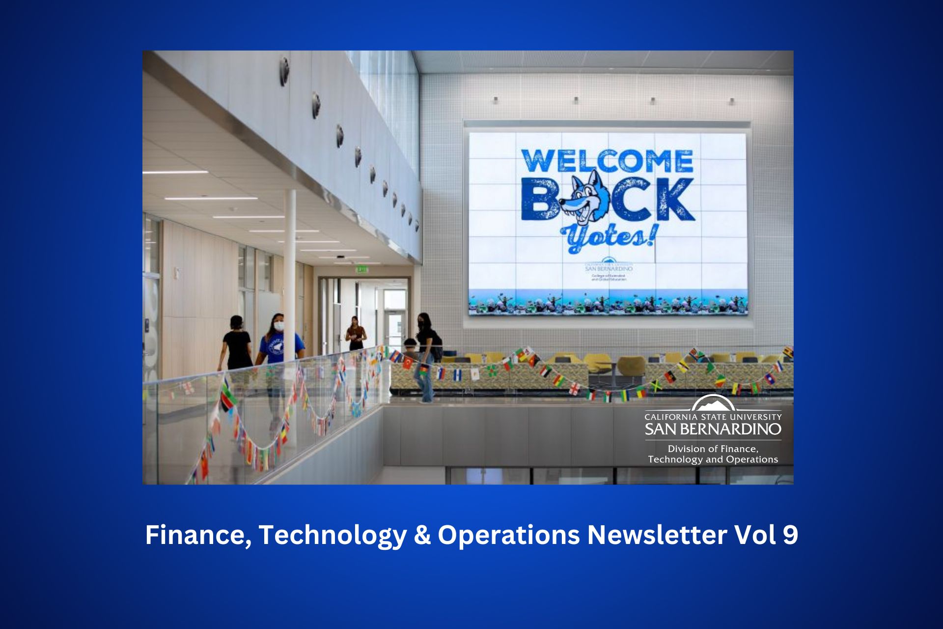 CGI Audio-Visual Wal with Welcome Back Yoties Message