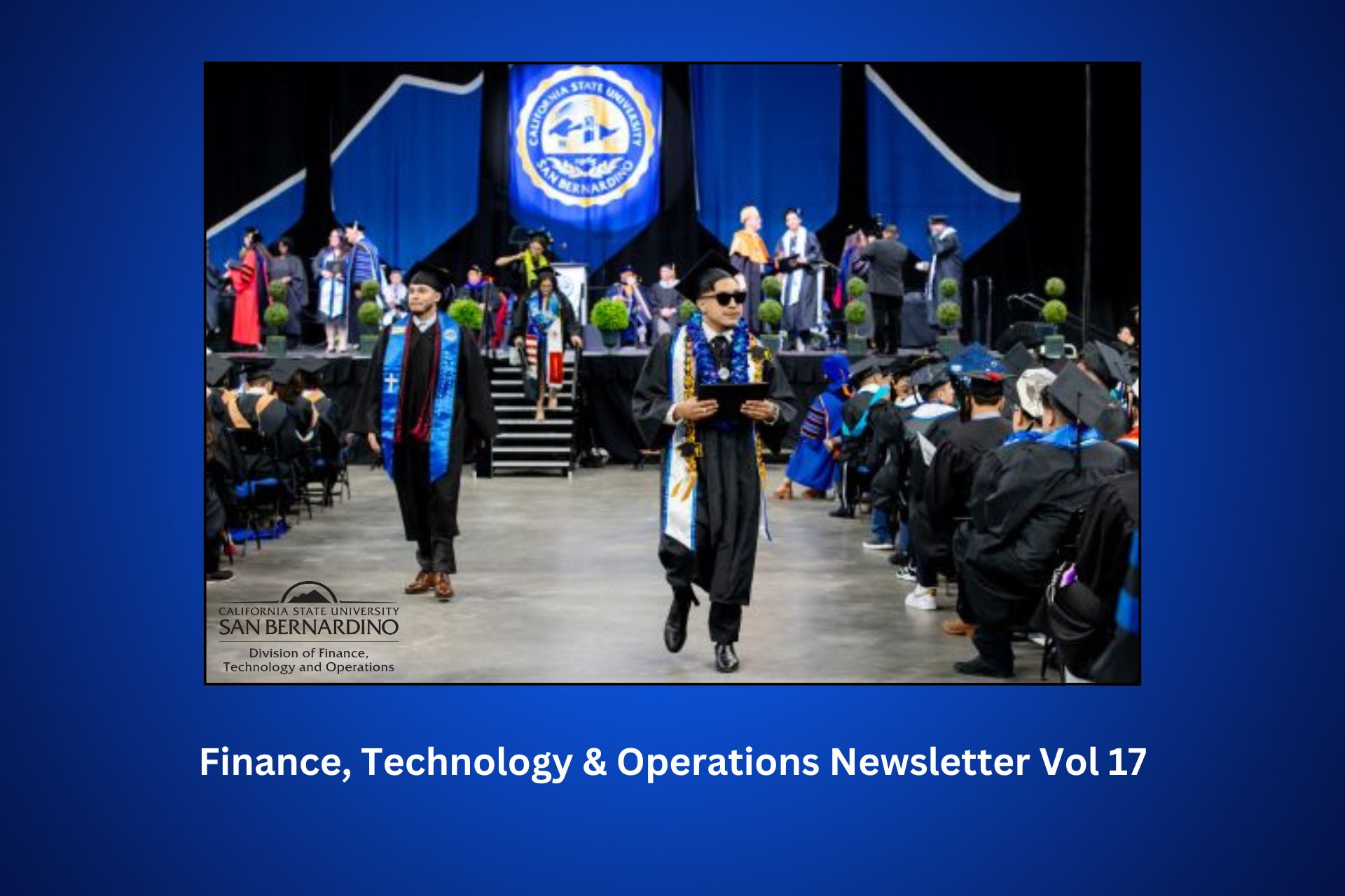 CSUSB Spring Commencement, Graduates Celebrating with colorful confetti