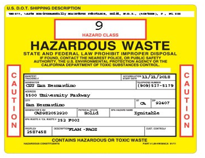 Hazardous Waste Label