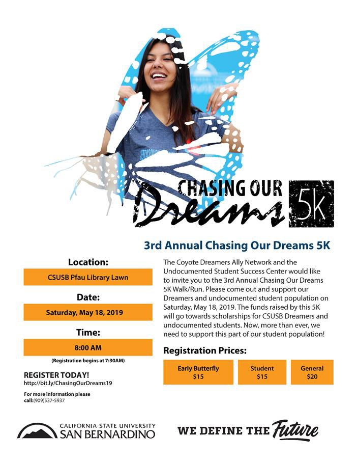 3rd Annual Chasing Our Dreams 5K Walk/Run on May 18; online registration is open