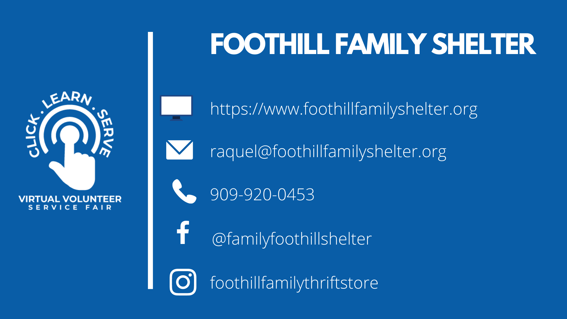 Foothill Family Shelter nonprofit video for Virtual Volunteer Service Fair.