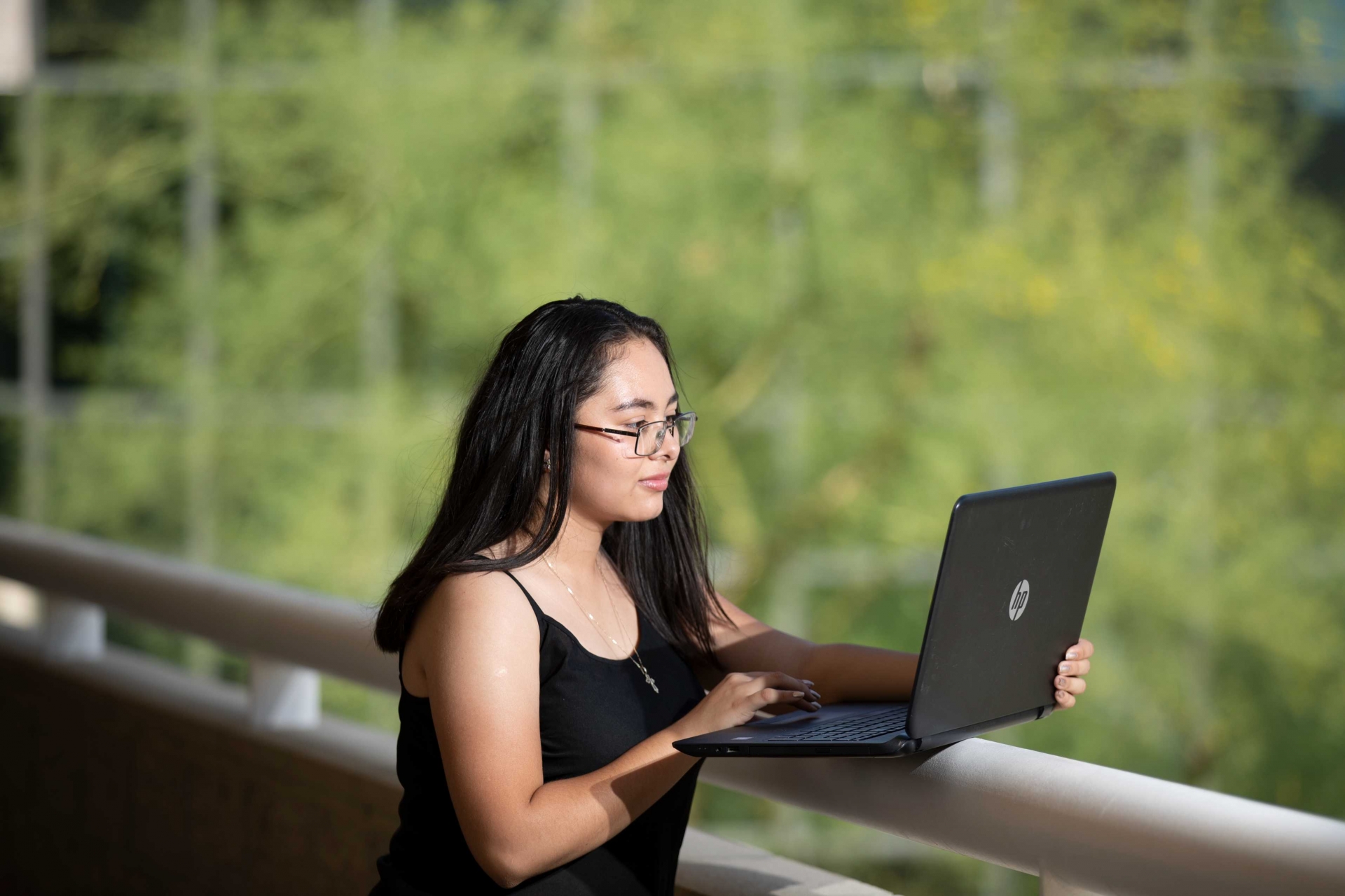 Student on laptop