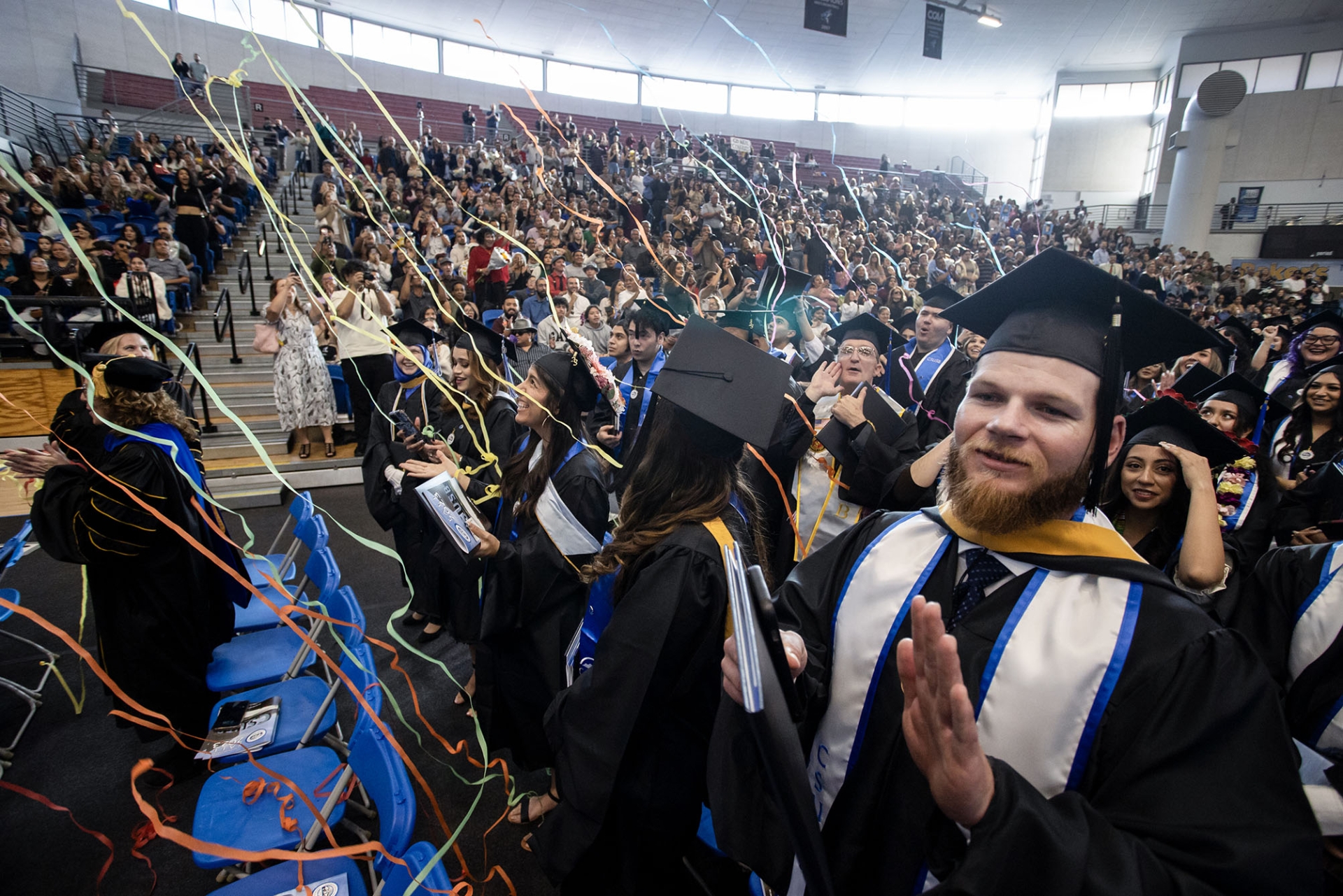 Graduates of the College of Social & Behavioral Sciences (SBS) celebrate during their commencement ceremony on Dec. 16.