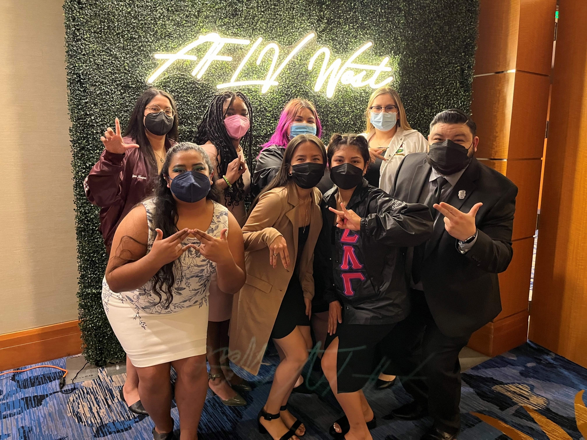 CSUSB sorority leaders and staff at the Association of Fraternal Leadership and Values conference