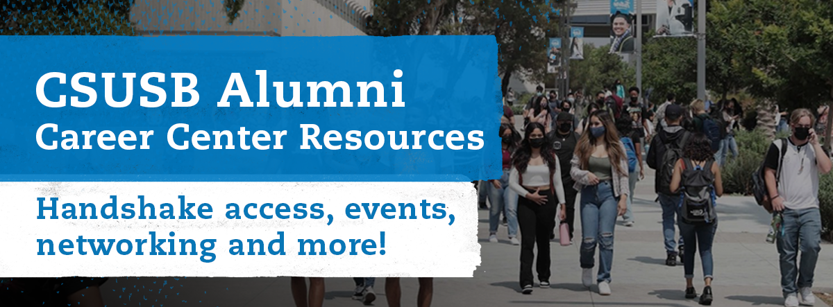 alumni career center services csusb resources handshake networking jobs internships