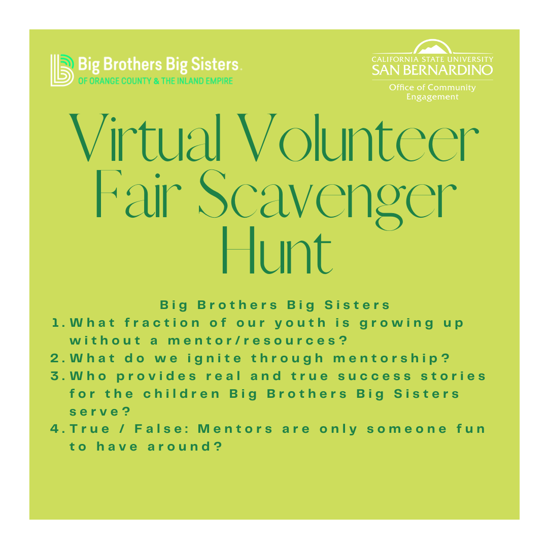 BBBSIE Virtual Scavenger Hunt