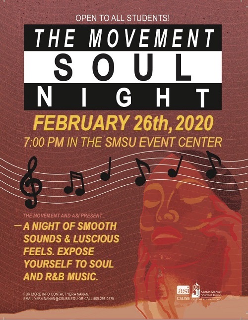 Black History Month Flyer, Soul Night