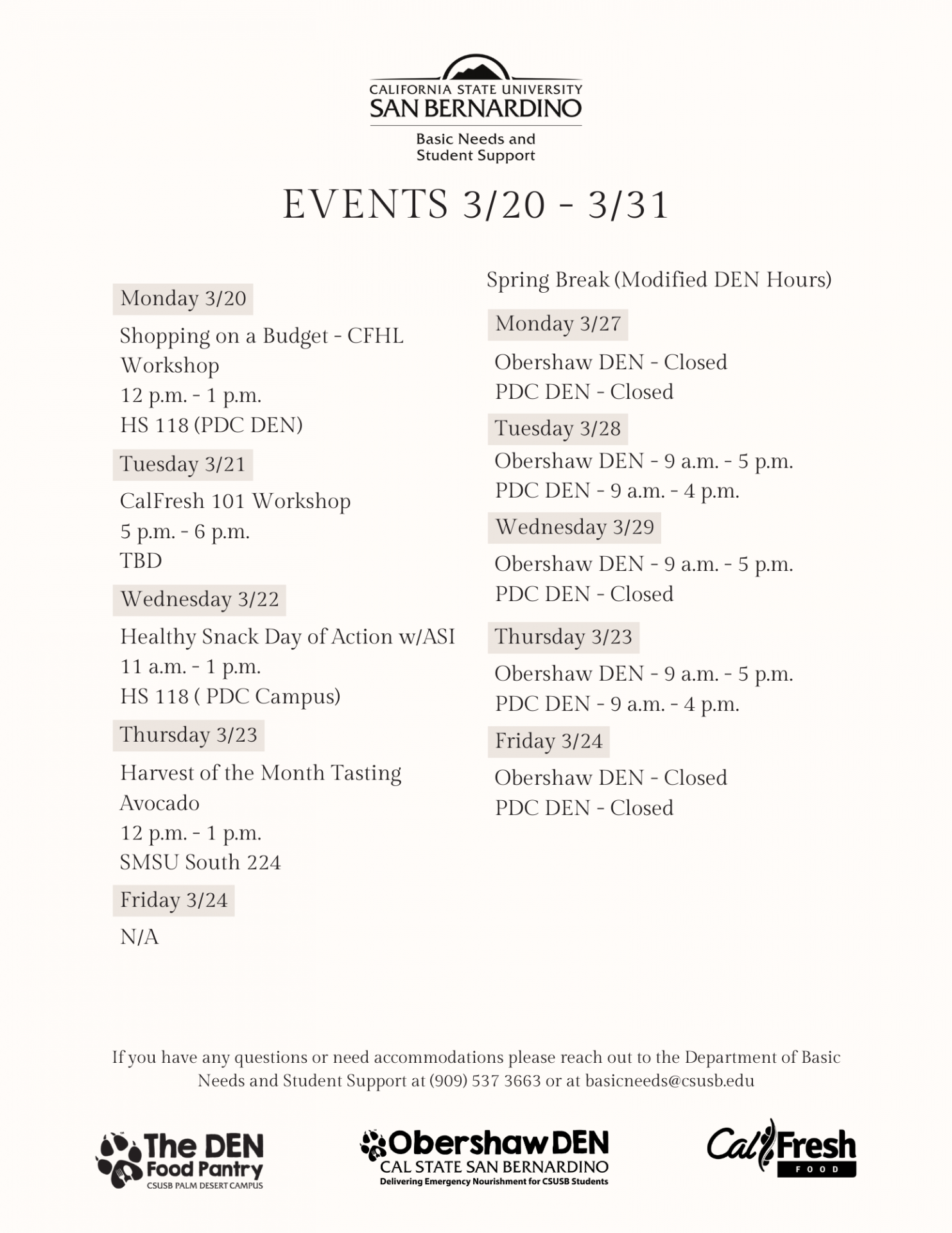 Department Event Flyer