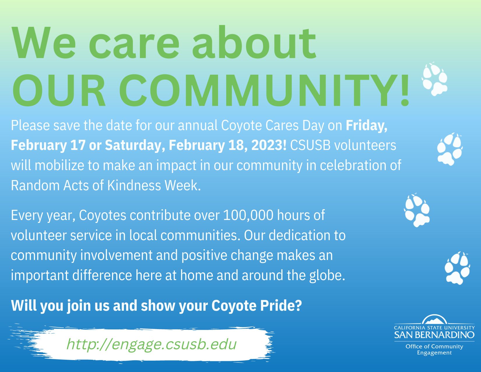 Coyote Cares Day description