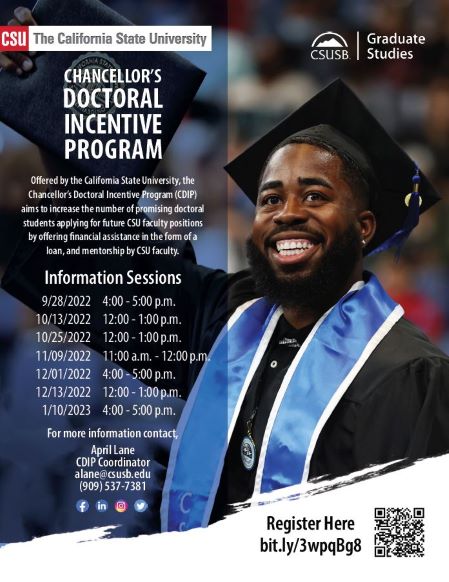 Chancellor's Doctoral Incentive Program Information Sessions