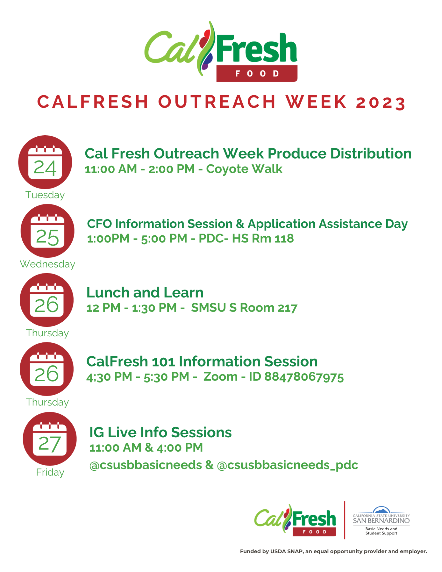 CalFresh Outreach Week October 2023