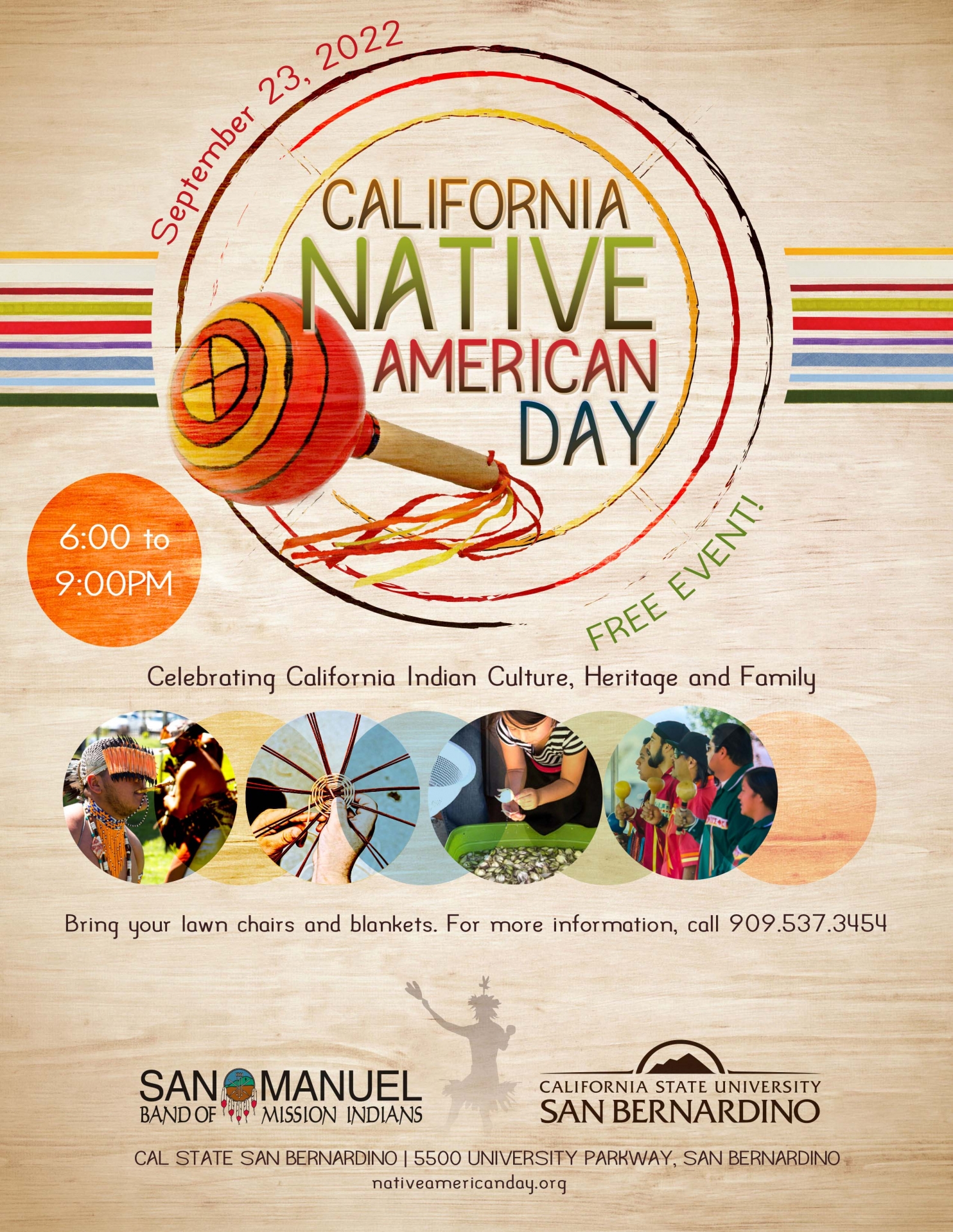 California Native American Day 2022 event flier.