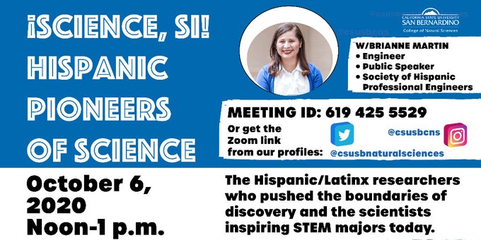Web flier: CNS HHM event, Hispanics in science-STEM 