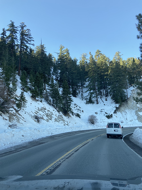 Camp SERVE, day 1 driving up to Big Bear to stay overnight.