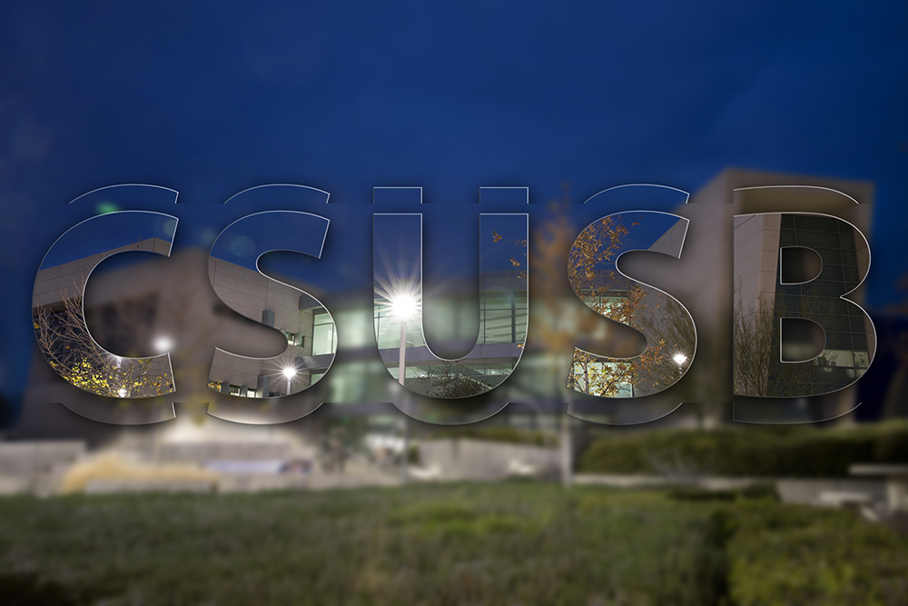 CSUSB at night