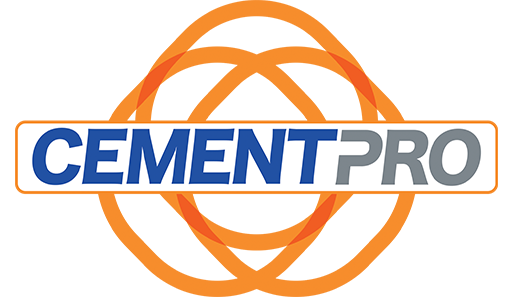 CementPro logo in orange and blue