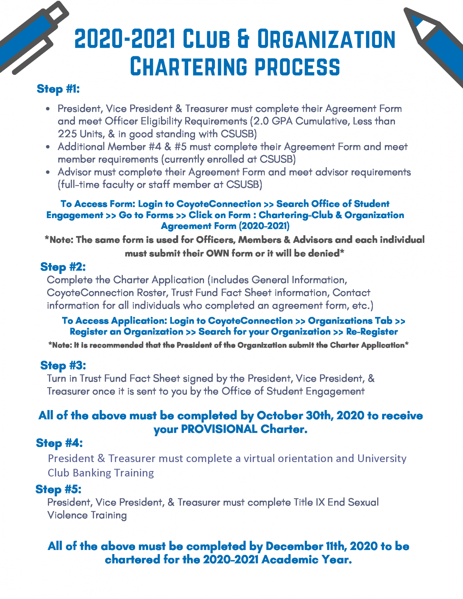 Chartering Steps for 2020-2021. PDF link above.