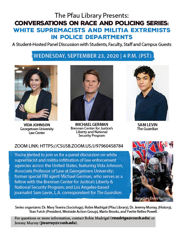 Conversations on Race and Policing Series Flyer