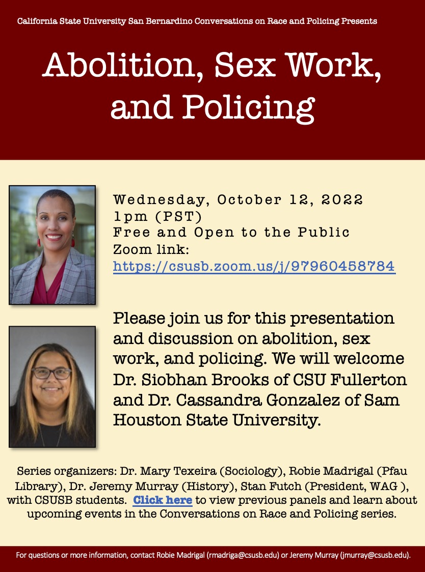 Abolition, Sex Work, and Policing, image of Siobhan Brooks and Cassandra Gonzalez