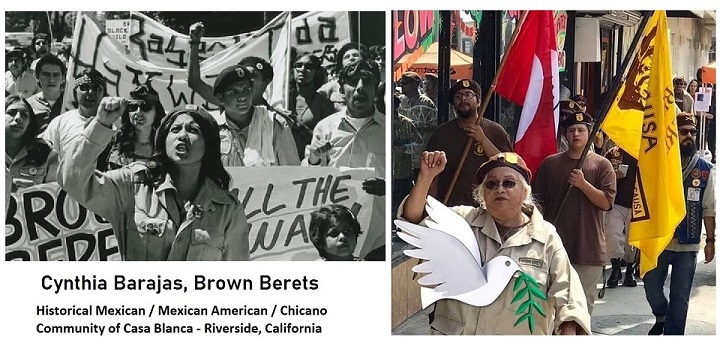 Cynthia Barajas - Brown Berets Historical Mexican / Mexican American / Chicano Community of Casa Blanca - Riverside, California