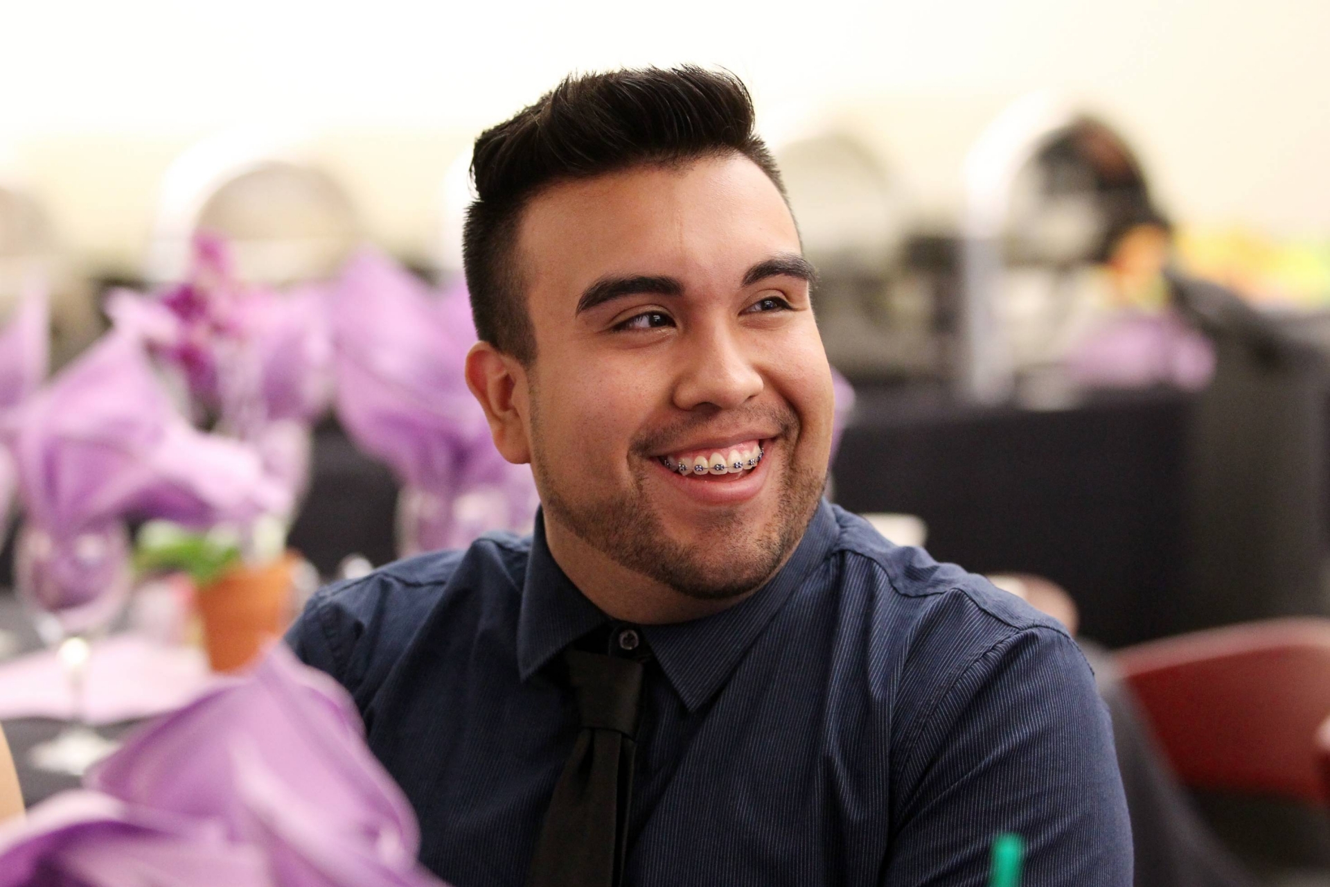 Student Smiling at ceremony