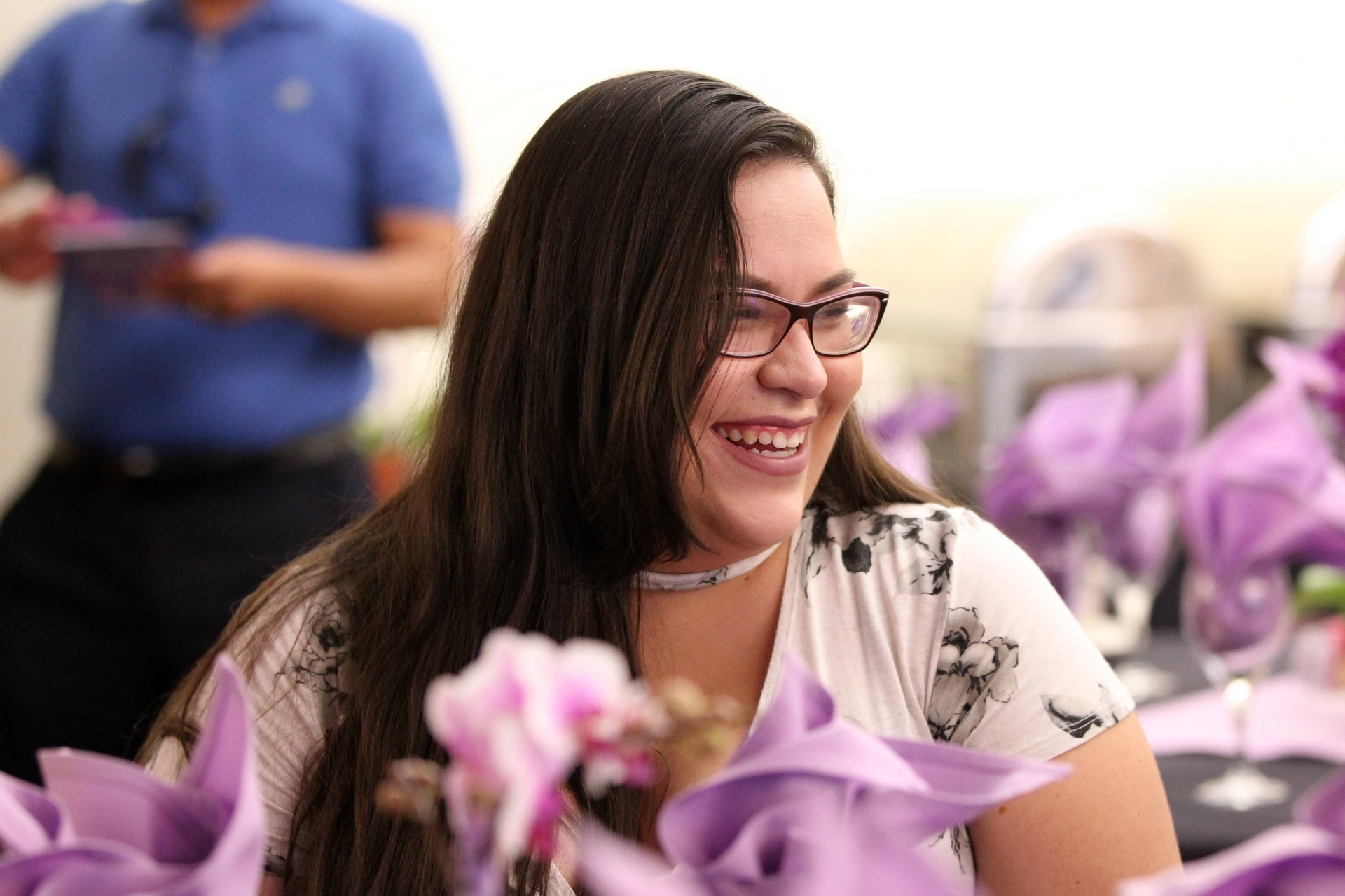 Student Smiling at ceremony