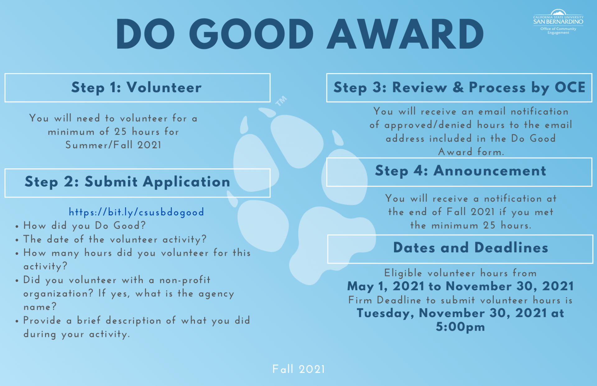 Do Good Award How It Works