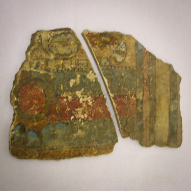 Two fragments of cartonnage, 818-728 B.C.