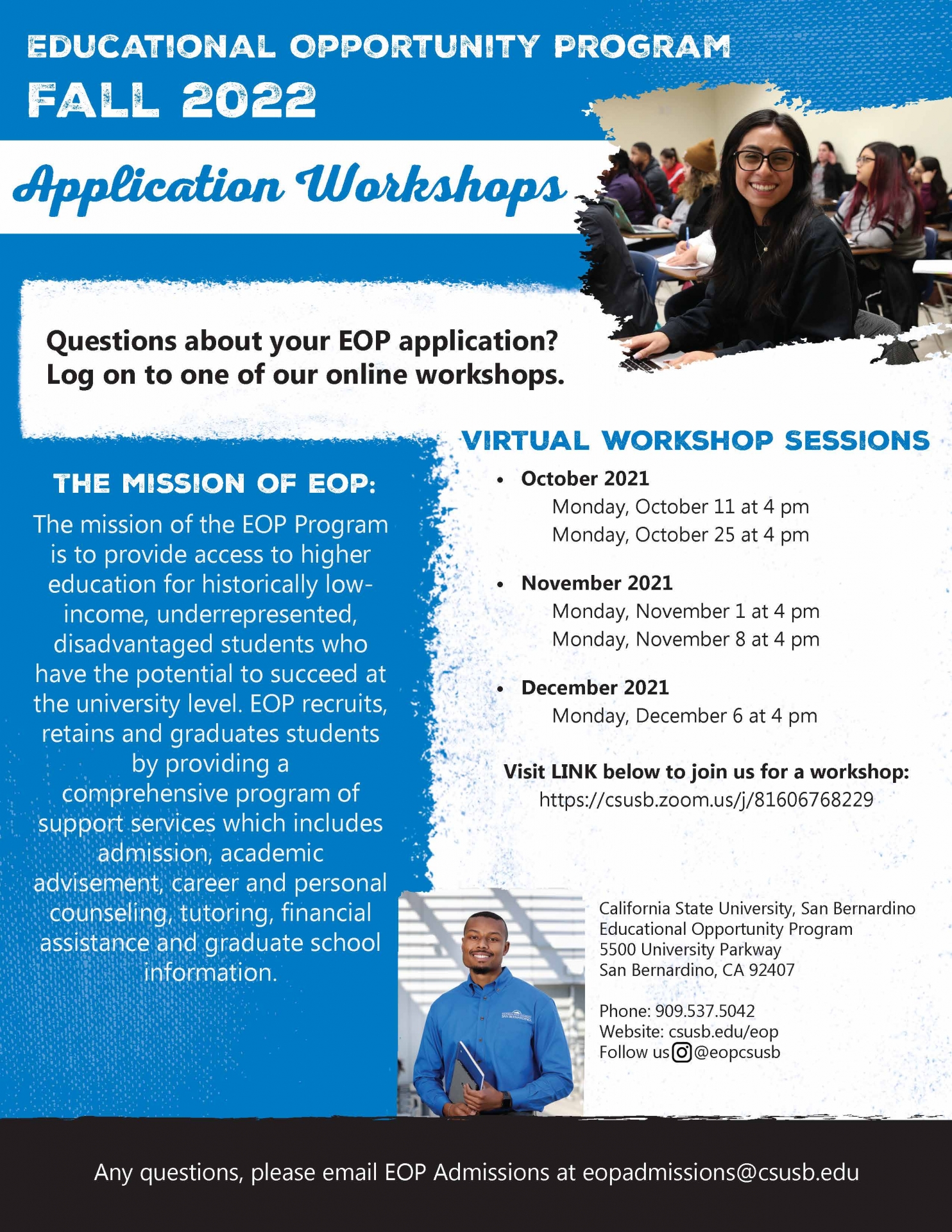 EOP Application Workshop Flyer
