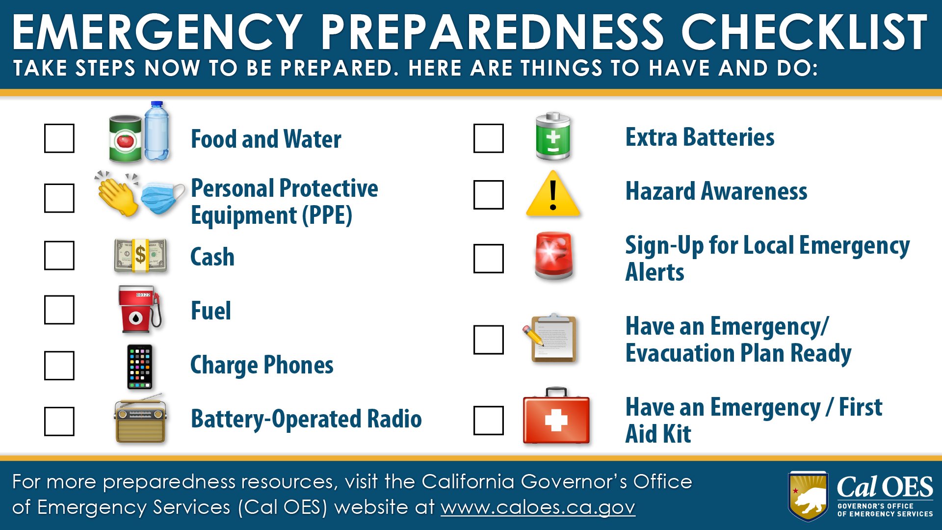 Emergency Preparedness Checklist