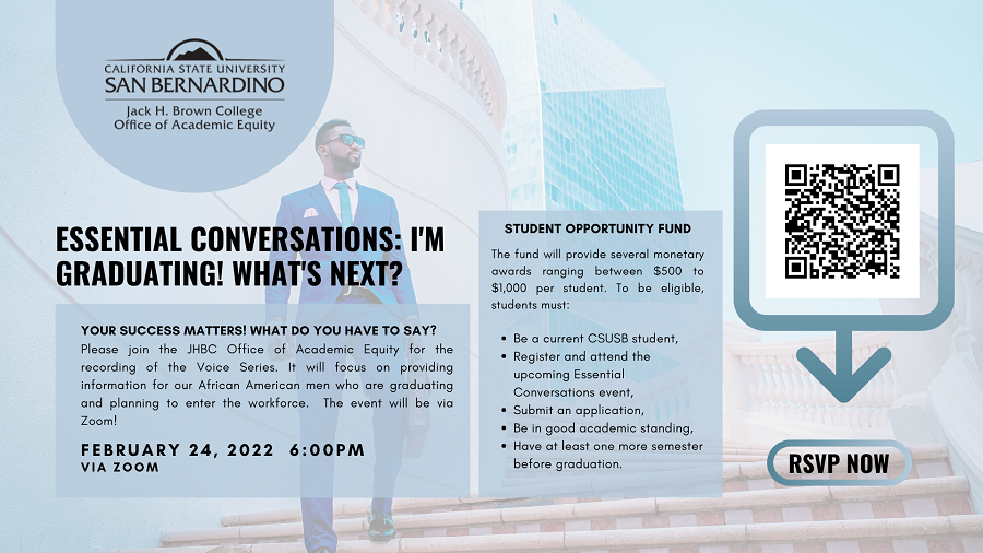 Essential Conversations with Black Men: “I’m Graduating! What’s Next?” 