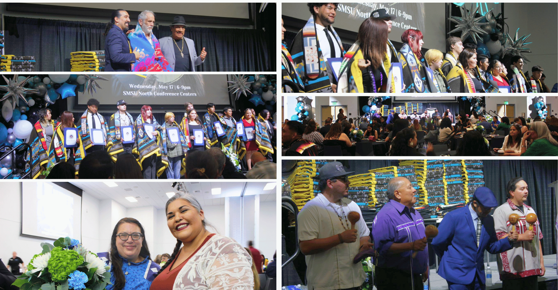 native grad career center attending students receiving sashes