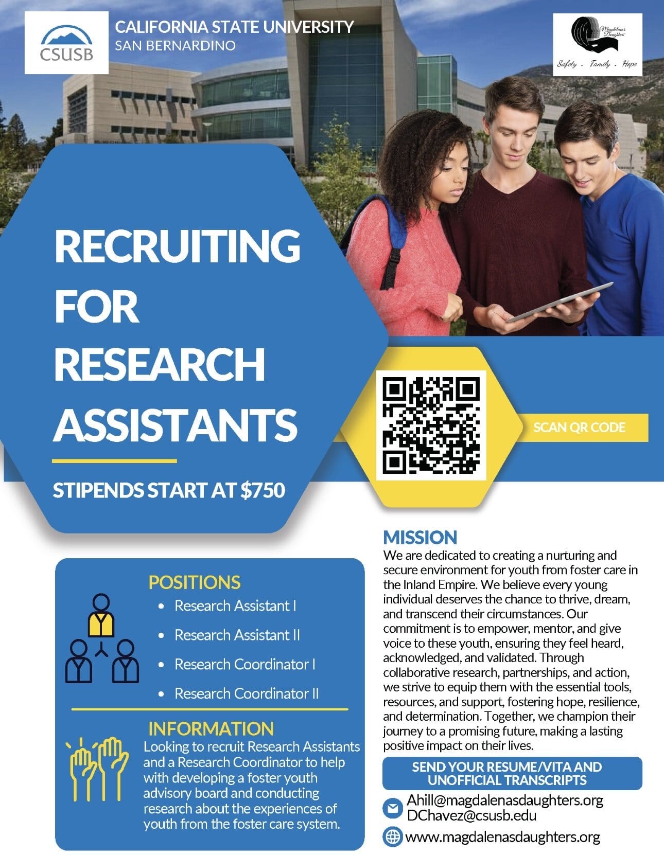 Foster Youth Advisory Board Research Recruitment Flyer