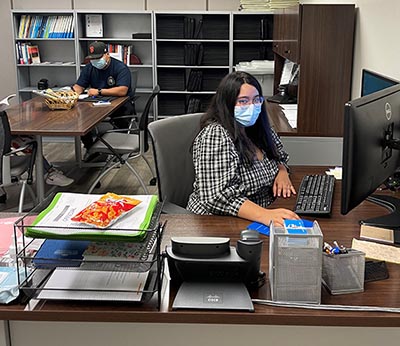 Students in the Graduate Resource Center