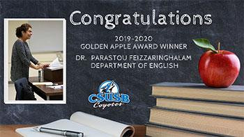 Dr. Parastou Feizzaringhalam named 2019-2020 Golden Apple Award winner