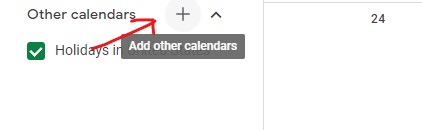 Google Calendar screenshot of 'Add Calendar'